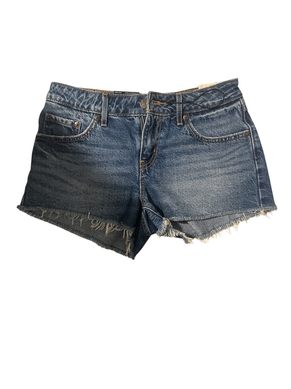 Levi’s-Women’s low rise Low shorts in blue denim